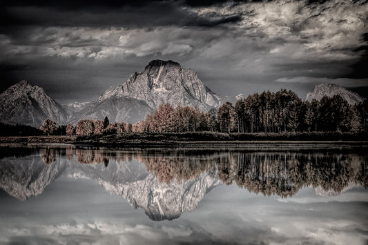 Mt Moran B&W